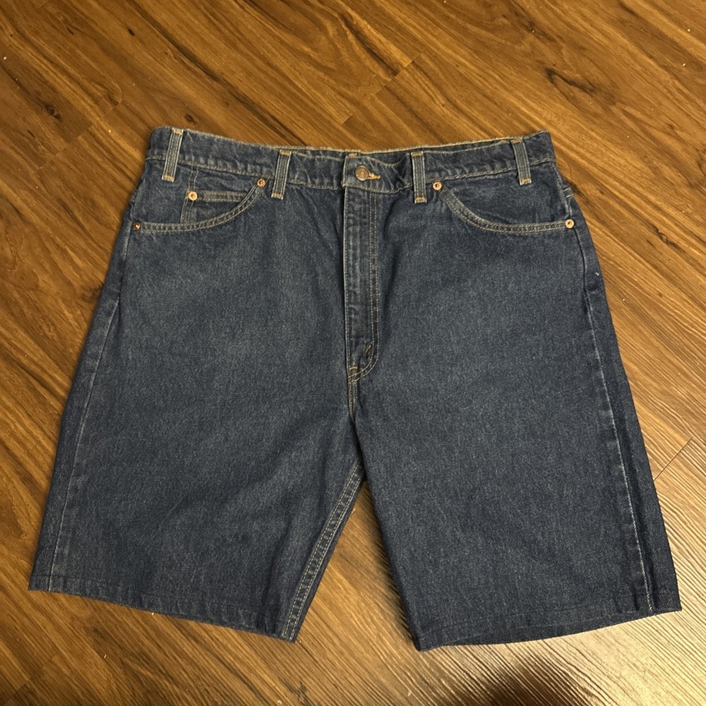 Levis 505 Modified Shorts 40x34 (38x 8.5) Vintage 40505-0215 Dark Wash